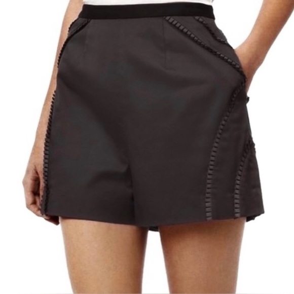 Reiss Pants - NEW REISS GREY HIGH-WAISTED SHORTS